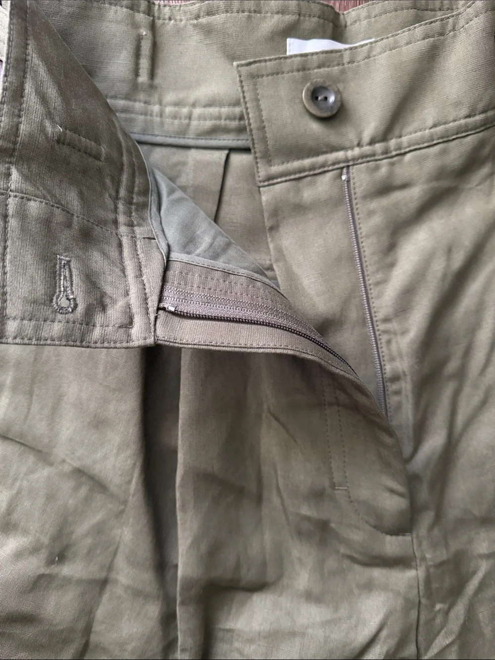 COS Olive Green Women's Pleated Shorts